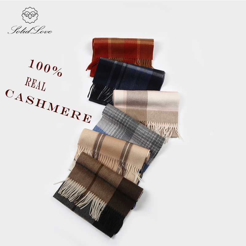 100% Cashmere Scarf   Plaid  W - огляд і ціна Muffler Men Wool