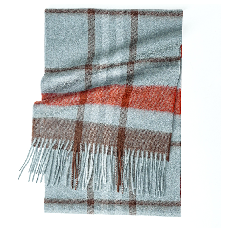 100% Cashmere Scarf   Plaid  W - огляд і ціна Muffler Men Wool