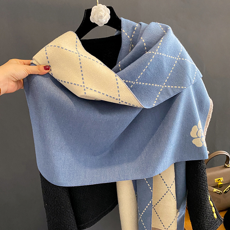 Winter Scarf Women Luxury Flor - огляд і ціна Woven Scarf Blanket