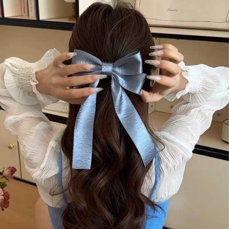 Korean Style Silver Satin Bow  - огляд і ціна Tie Clip Silver
